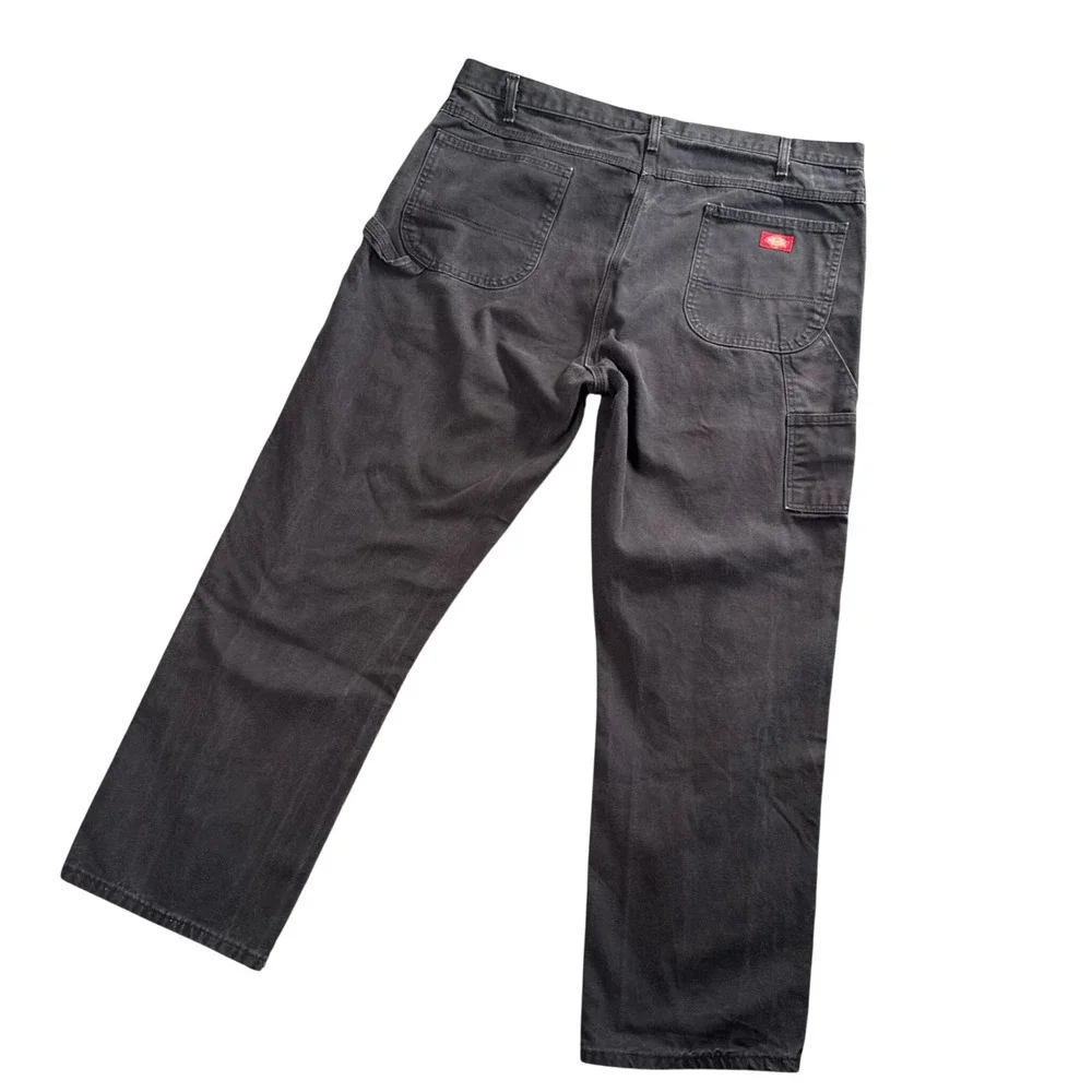 Dickies Mens Black Carpenter Pants Utility Workwear Canvas Gorpcore Grunge 42x32